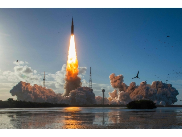 The Artemis II crewed lunar mission lifts off from Pad 39B at Kennedy Space Center in Cape Canaveral, Florida, on April 1, 2026. (Photo by Jim Watson / AFP) 