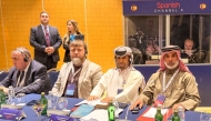 President of the Al Gannas Qatari Society Ali bin Khatem Al Mohannadi with other officials during the event.