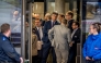 Lawyers wait to enter the room for the hearing of the Mayor of Crans-Montana Nicolas Feraud as part of the investigation over the fire that broke out in the 