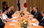 Australia's Deputy Prime Minister and Minister for Defence Richard Marles (2nd R) speaks with Japan's Minister of Defense Koizumi Shinjiro (3rd L) during a Defence Ministers' Meeting in Melbourne on April 18, 2026. (Photo by William West / AFP)
 