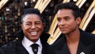 US singer-songwriter Jermaine Jackson (L) and son US actor Jaafar Jackson attend the Los Angeles premiere of Lionsgate's 