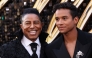 US singer-songwriter Jermaine Jackson (L) and son US actor Jaafar Jackson attend the Los Angeles premiere of Lionsgate's 