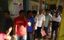 Voters queue to cast their vote outside a polling station during the 2026 Tamil Nadu Legislative Assembly elections in Chennai on April 23, 2026. (Photo by R.Satish BABU / AFP)