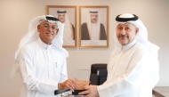 Professor Mazen Hasna and Dr. Tariq Al Sindi during a press conference.