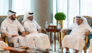 Chairman of Qatar Tourism H E Saad bin Ali Al Kharji during a meeting with QHA Chairman Sheikh Faisal bin Qassim Al Thani.