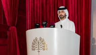 CEO of Old Doha Port and Chairman of the Qatar Boat Show Organizing Committee, Eng Mohammed Abdullah Al Mulla delivering opening address at the event yesterday.