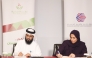 CEO of the Foundation Dr. Ayed bin Dabsan Al-Qahtani Executive Director of the Workers’ Support and Insurance Fund and Kholoud Saif Abdullah Al-Kubaisi signing the agreement.