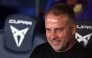 Barcelona's German coach Hans-Dieter Flick smiles before the Spanish league football match between FC Barcelona and RC Celta de Vigo at Camp Nou stadium in Barcelona on April 22 , 2026. (Photo by Josep LAGO / AFP