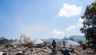 Rescuers work on site after an explosion at a fireworks plant in Liuyang, central China's Hunan Province, May 5, 2026. (Xinhua/Chen Sihan)