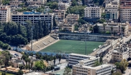 Nablus Football Stadium is pictured in the centre of the city of Nablus in the occupied West Bank on May 7, 2026. (Photo by Zain JAAFAR / AFP)
