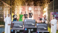 Officials with the winners during previous year's award ceremony. 