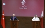Prime Minister and Minister of Foreign Affairs H E Sheikh Mohammed bin Abdulrahman bin Jassim Al-Thani and Minister of Foreign Affairs of Turkiye H E  Hakan Fidan addressing a joint press conference in Doha yesterday. Pic: Rajan Vadakkemuriyil / The Peninsula