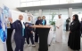 Minister of Public Health H E Mansoor bin Ebrahim Al Mahmoud touring booths of several healthcare institutions as part of International Nurses Day activities held yesterday. 