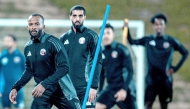 Qatar players during a training session.