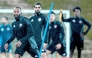 Qatar players during a training session.