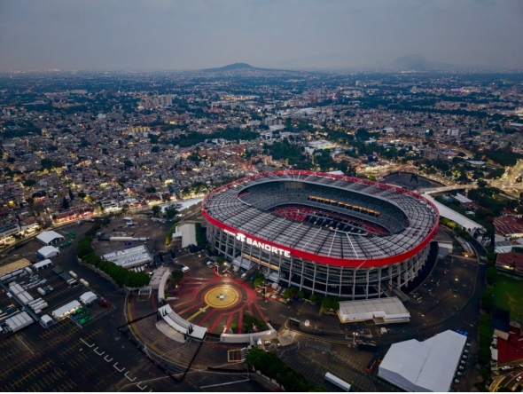 Photo of the Azteca Stadium, the venue for the opening match of the 2026 FIFA World Cup, taken on May 10, 2026, (Xinhua/Li Muzi)