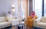 Chairman of Aqarat Eng. Khalid bin Ahmed Al Obaidli with CEO of the Real Estate General Authority in the Kingdom of Saudi Arabia, Eng. Abdullah bin Saud Al Hammad during the meeting.