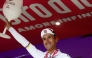 UAE Team Emirates - XRG Ecuadorian rider Jhonatan Narvaez celebrates on the podium after winning the 8th stage of the Giro d'Italia 2026. (Photo by Luca Bettini / AFP)
