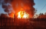 This handout photograph posted on the official Telegram channel of Moscow Region Governor Andrey Vorobyov on May 17, 2026 shows a burning building following an air attack at an undisclosed location in the Moscow region, amid the ongoing Russian-Ukrainian conflict. (Photo by Handout / Telegram / @vorobiev_live / AFP)