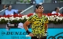 (FILES) Spain's Carlos Alcaraz reacts during his 2023 ATP Tour Madrid Open tennis tournament singles match against Finland's Emil Ruusuvuori at the Caja Magica in Madrid on April 28, 2023. Carlos Alcaraz announced his withdrawing from Wimbledon, AFP reports on May 19, 2026. (Photo by JAVIER SORIANO / AFP)
