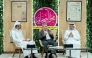 Strategic affairs researcher and media analyst Dr. Liqaa Makki and political researcher Dr. Saleh Al Mutairi with Qatar TV presenter Saif Al Emadi during the panel discussion. 
