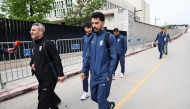 Some Iranian national football team players and members of their delegation arrive at the US Embassy in Ankara for their visa application ahead of the 2026 FIFA World Cup, (Photo by Adem Altan / AFP)