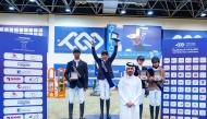 Head of Media and Live Broadcasting Committee of Longines Hathab Abdulla Al-Qashouti crowned the Amateur class winners.