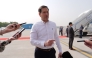 US Secretary of State Marco Rubio speaks to journalists before boarding his plane at Indira Gandhi International Airport in New Delhi on May 25, 2026. (Photo by Julia Demaree Nikhinson / Pool / AFP)
 