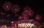 Spectacular fireworks lit up the skyline over Katara Cultural Village yesterday.  Pic: Rajan Vadakkemuriyil / The Peninsula.
