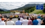 Protesters listen to speakers at the A13 Brenner Highway in the direction of Italy during a demonstration and the blockade of the Brenner Base Tunnel against transit traffic near the A13 Brenner Highway in the direction of Italy, on May 30, 2026, on the Tyrolean Brenner Highway. ](Photo by Joe Klamar / AFP)