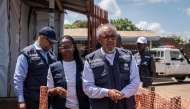World Health Organization (WHO) Director-General Tedros Adhanom Ghebreyesus visits the Ebola treatment center to witness the discharge of recovered patients in Bunia, in the northeastern Democratic Republic of the Congo