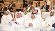 UDST President Dr. Salem Al-Naemi and other officials during the event.  
