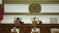 Speaker H E Hassan bin Abdullah Al Ghanim chairing a Shura Council session yesterday. 