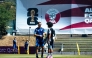 Qatar head coach Julen Lopetegui (left) with Akram Afif during a training session in Santa Barbara yesterday. 