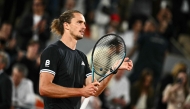 Germany's Alexander Zverev celebrates his victory at the end of his men's quarter final singles match against Spain's Rafael Jodar on day 10 of the French Open tennis tournament on Court Philippe-Chatrier at the Roland-Garros Complex in Paris on June 2, 2026. (Photo by JULIEN DE ROSA / AFP)