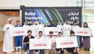 Officials and the prize winners during the event.