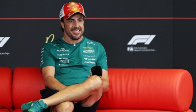 Aston Martin's Spanish driver Fernando Alonso attends a press conference at the Circuit de Catalunya on June 11, 2026 in Montmelo on the outskirts of Barcelona, ahead of the Catalonia Formula One Grand Prix. (Photo by Lluis GENE / POOL / AFP)