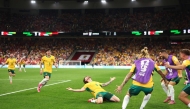 Connor Metcalfe #8 of Australia celebrates scoring his team's second goal during the FIFA World Cup 2026 Group D match between Australia and Türkiye at BC Place Vancouver on June 13, 2026 in Vancouver, British Columbia. (Photo by Dean Mouhtaropoulos /AFP)