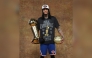 Jordan Clarkson #00 of the New York Knicks poses for a portrait after winning Game Five of the 2026 NBA Finals against the San Antonio Spurs on June 13, 2026 at Frost Bank Center in San Antonio, Texas. Photo by NATHANIEL S. BUTLER / NBAE / GETTY IMAGES / GETTY IMAGES VIA AFP
