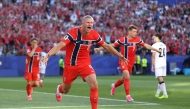 Erling Haaland #9 of Norway celebrates scoring his team's first goal during the FIFA World Cup 2026 Group I match between Iraq and Norway at Boston Stadium on June 16, 2026 in Foxborough, Massachusetts. (Photo by Justin Setterfield / GETTY IMAGES NORTH AMERICA / Getty Images via AFP)