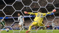 Argentina's forward #10 Lionel Messi shoots and scores his team's second goal during the 2026 World Cup Group J football match in Kansas City on June 16, 2026. (Photo by Juan Mabromata / AFP)
