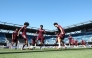 Qatar players during a training session.