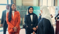 Vice Chairperson of Qatar Foundation, H E  Sheikha Hind bint Hamad Al Thani with Permanent Representative of the State of Qatar to the United Nations Office at Geneva, H E Dr. Hend Abdulrahman Al-Muftah during the event.