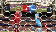 Cristiano Ronaldo #7 of Portugal reacts after a missed chance during the FIFA World Cup 2026 Group K match between Portugal and Congo DR at Houston Stadium on June 17, 2026 in Houston, Texas. (Photo by Molly Darlington / GETTY IMAGES NORTH AMERICA / Getty Images via AFP)