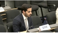 Second Secretary at the Permanent Mission of the State of Qatar to the United Nations Office in Geneva, Hamad Mohammed Al Suwaidi speaking during the meeting. 