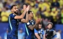 Brazil's forward #09 Matheus Cunha celebrates after winning the 2026 World Cup Group C football match between Brazil and Haiti at the Philadelphia Stadium in Philadelphia on June 19, 2026. (Photo by Roberto Schmidt / AFP)