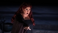 Italian soprano Anna Pirozzi performs in the opera 'Medea' at the Ancient Greek theatre of former city Epidaurus, in Nea Epidavros on June 18, 2026. (Photo by Aris Messinis / AFP)
