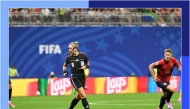 Referee Tori Penso (front) reacts during the group A match between the Czech Republic and South Africa at the 2026 FIFA World Cup at Atlanta Stadium in Atlanta, the United States, June 18, 2026. (Xinhua/Ju Huanzong)
