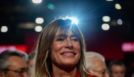 (Files) Begona Gomez, wife of Spain's prime minister Pedro Sanchez, in Seville, on December 1, 2024. (Photo by Cristine Quicler / AFP)