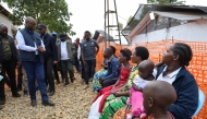 Health Minister of the Democratic Republic of the Congo Roger Kamba (2nd L) congratulates a recovered Ebola patient in Mongbwalu, Ituri province, the Democratic Republic of the Congo, June 20, 2026. (Xinhua)
 
